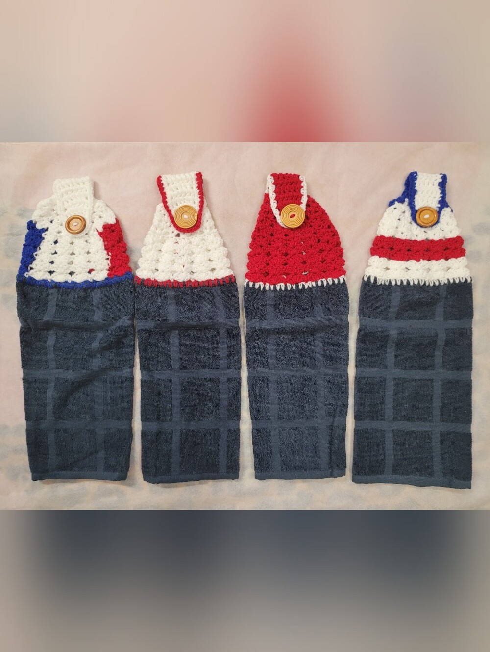 Crochet Top Kitchen Towel, Set Of 4
